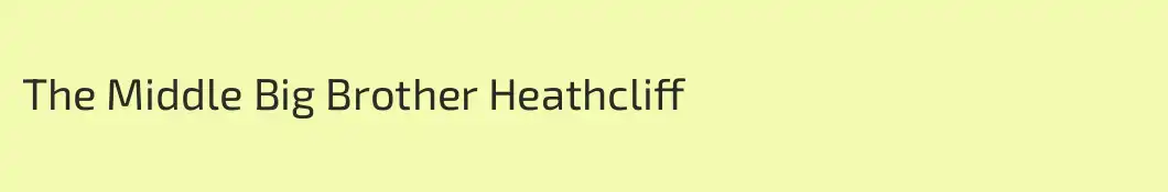 The Middle Big Brother Heathcliff